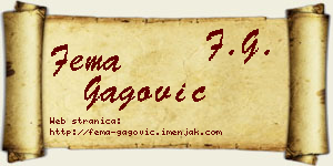 Fema Gagović vizit kartica